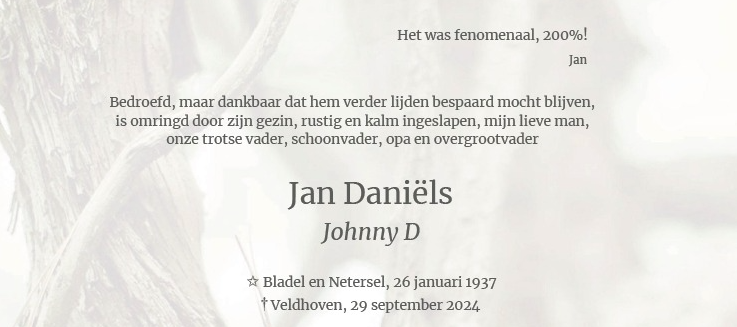 Overlijdensbericht